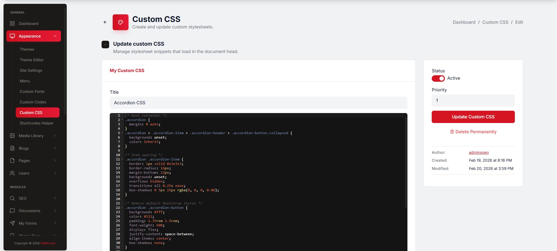 Custom Css 1